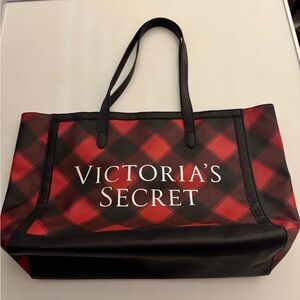 NWT Victoria's Secret Checkered Red and Black Tote